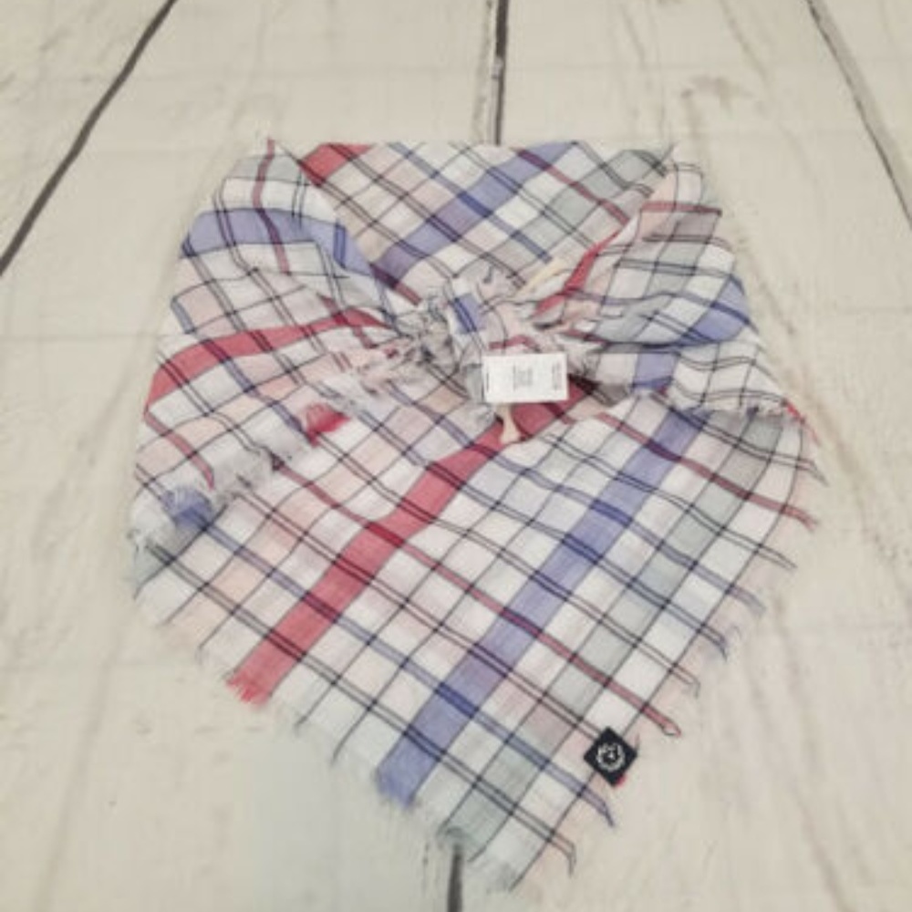 Universal Thread plaid woven scarf red, white,blue - Picture 3 of 3